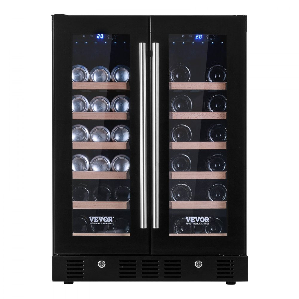 JC-150WM - 24-Inch Dual-Zone Wine & Beverage Fridge with Digital Control