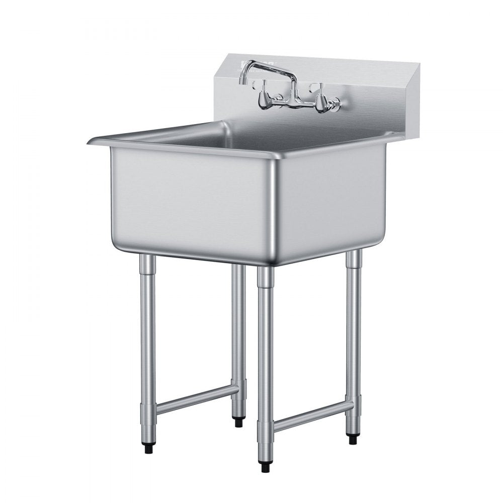 S1C-242413 - Durable Stainless Steel Prep Sink for Commercial Use