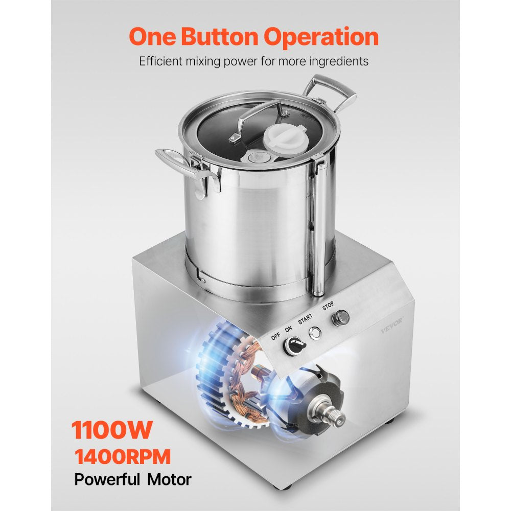 SC-7310 - 10.6QT Stainless Steel Food Processor with S-Shaped Blades