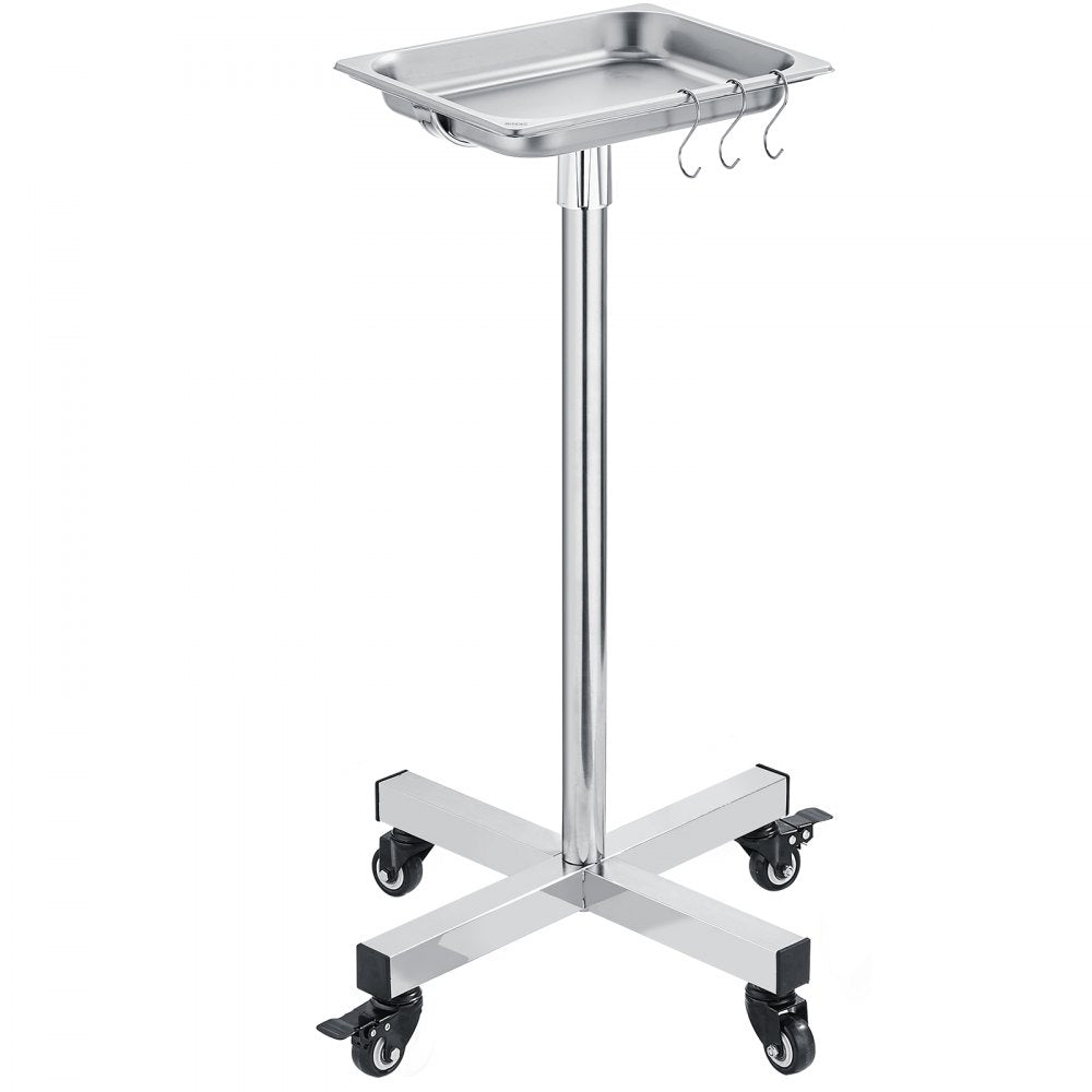 141001 - Durable SUS 201 Stainless Steel Mayo Stand, 31.9"-55" Adjustable Height