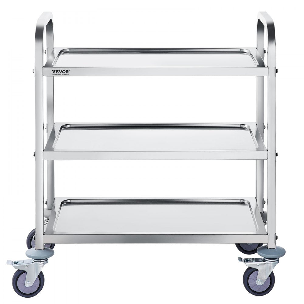 100203 - Durable VEVOR Stainless Steel Cart, 29.1” x 15.6”, 3 Layers