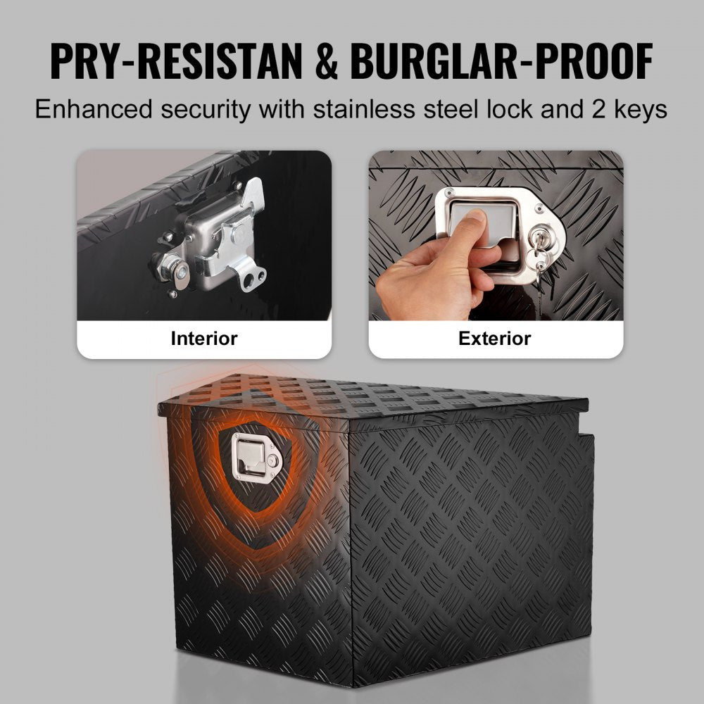 JL-TB09-3 - Durable 33"x19"x18" Aluminum Tongue Box with Locking Mechanism