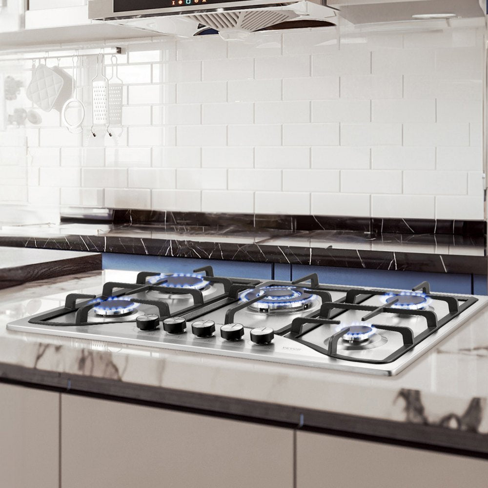 MGBS-312B4 - 30-Inch Dual Fuel Gas Cooktop with Elegant Stainless Steel Design