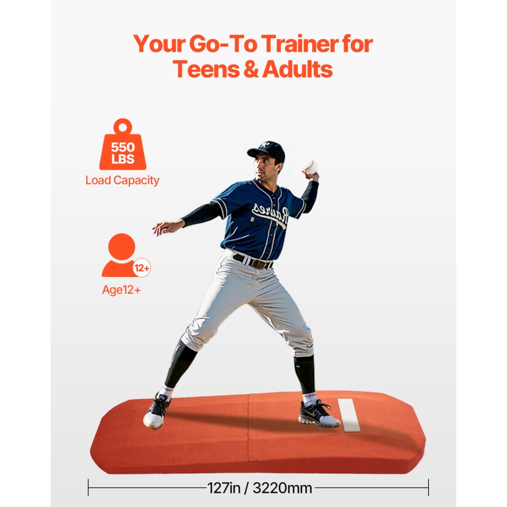 JNT-SS-03 - 127" Portable Pitching Mound with Non-Slip Turf and EVA Base