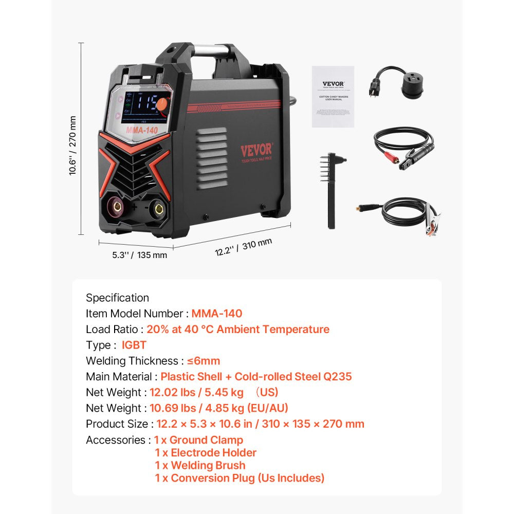 MMA-140 - 4-in-1 Welding Machine for DIY & Outdoor Repairs