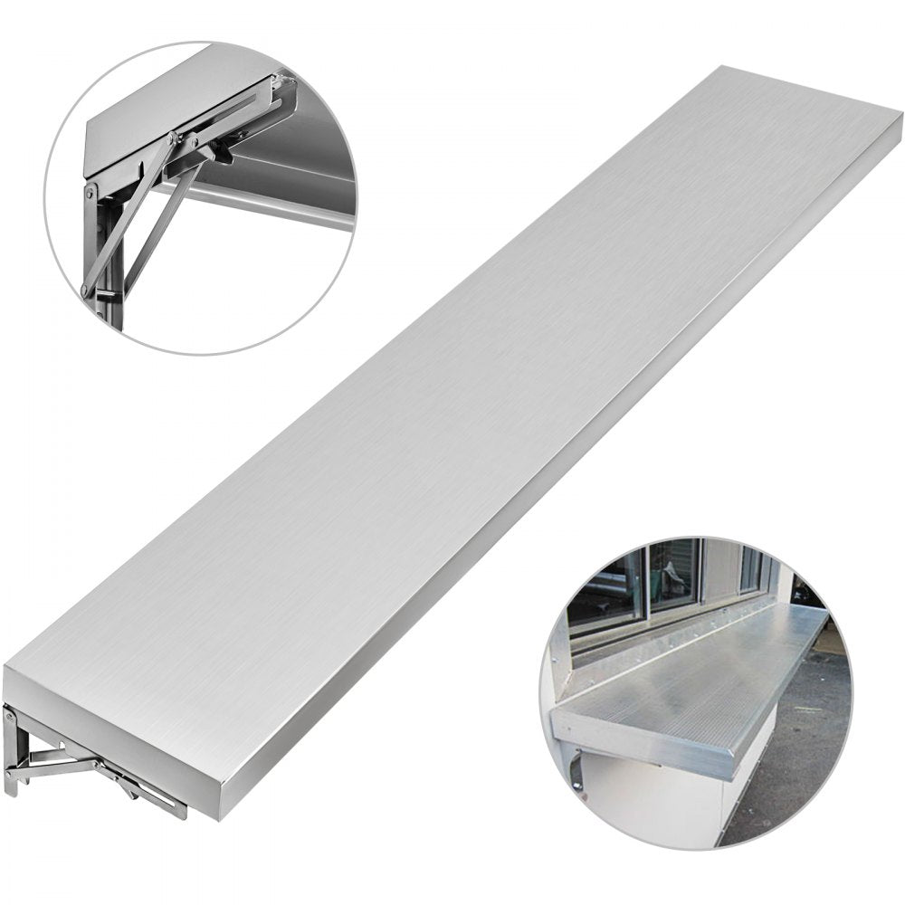 010205197790 - 70.8" Stainless Steel Concession Shelf for Food Trailers