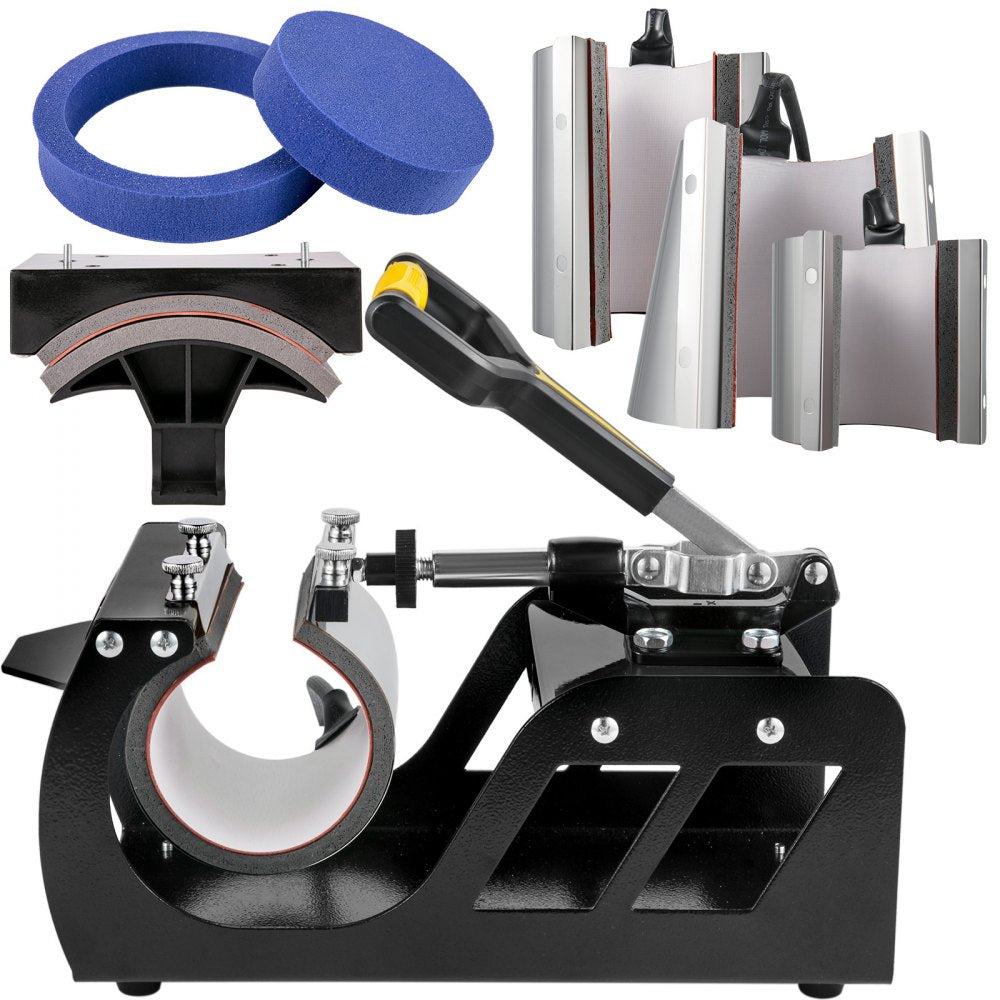 010470083696 - VEVOR 12x15 Heat Press with Dual-Layer Insulation & Accessories