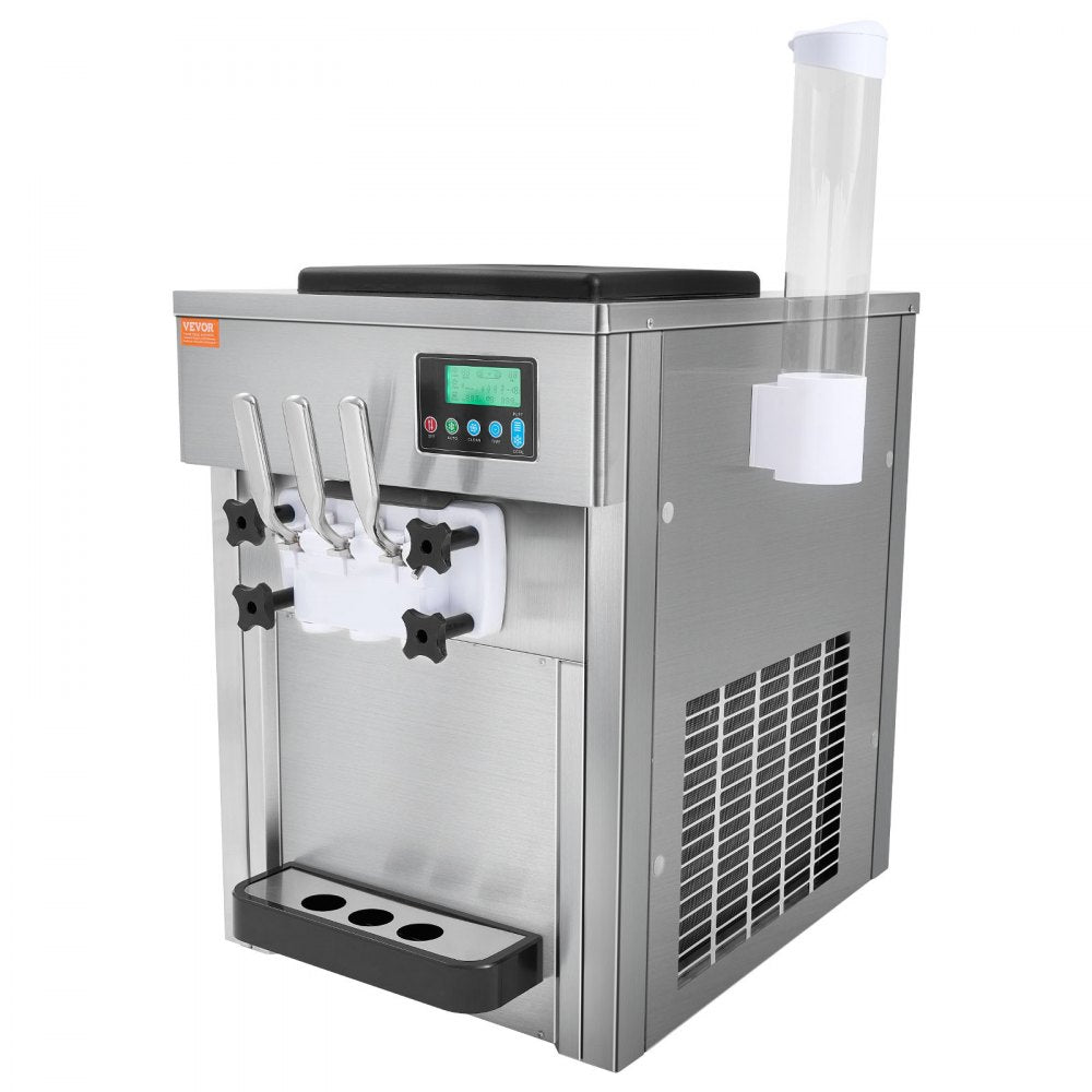 BQL-7220T - High-Capacity Ice Cream Maker, 20L/hr, Dual 4L Hoppers
