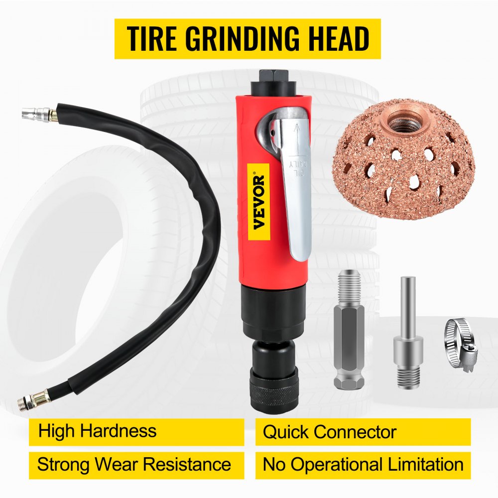 M66E6 - VEVOR Pneumatic Tire Buffer, 2500 RPM Precision Grinding Tool