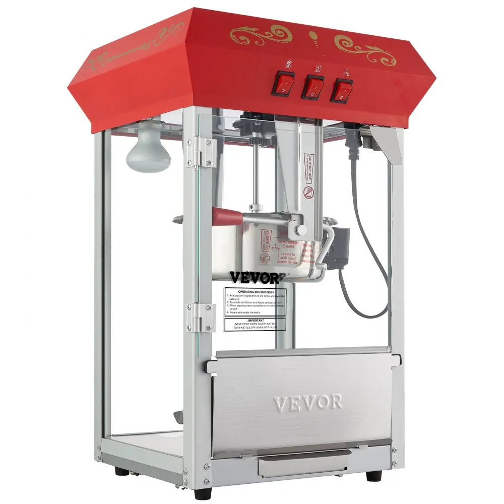 NP08001SE - 8oz 850W Popcorn Maker for 48 Cups of Fluffy Snack