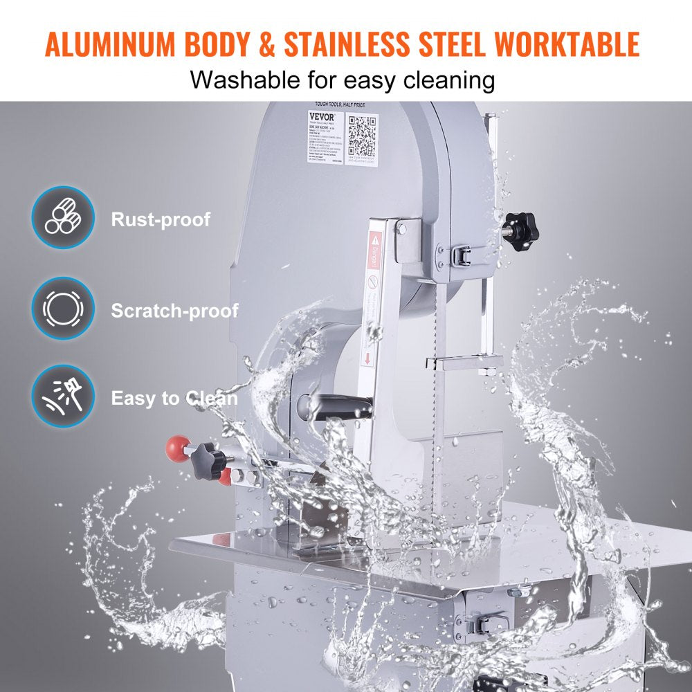 HC-210 - VEVOR 1100W Stainless Steel Meat Bandsaw for Efficient Cutting