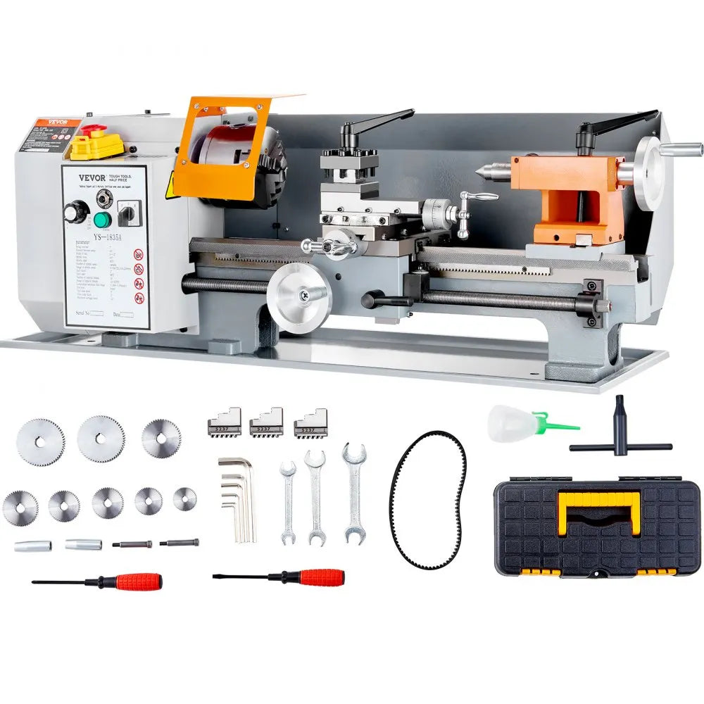 C0618BX350 - Compact Metal Lathe, 7" x 13.78", 500W, 0-2200 RPM