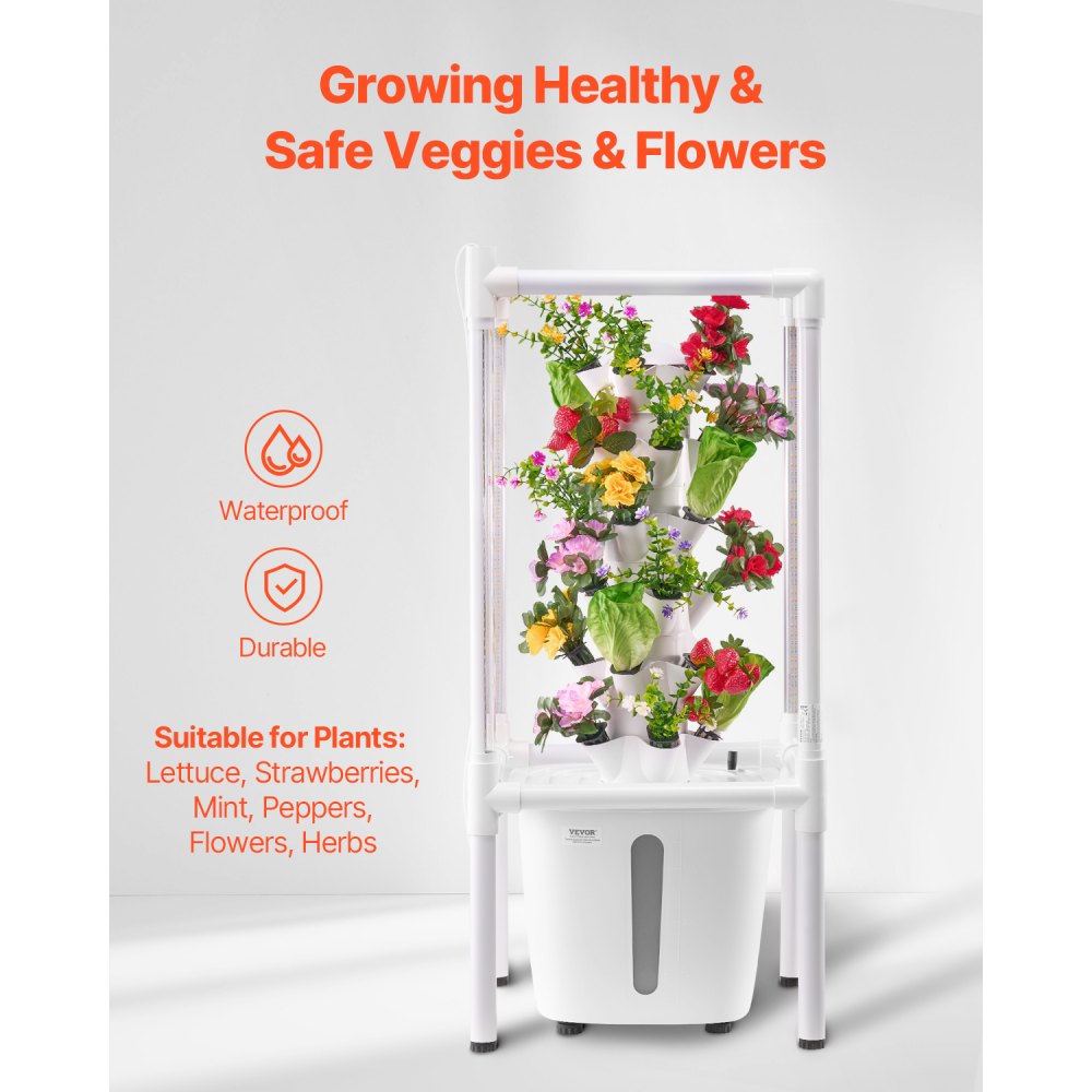 VV2-6C-US - 6-Tier Hydroponic System with 16W Grow Light & 20L Tank