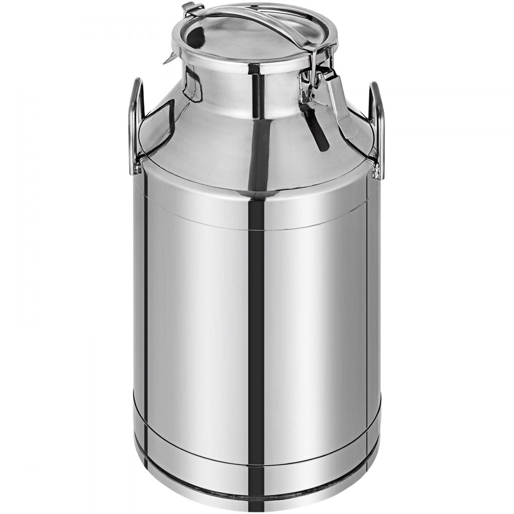 010962411866 - 50L Durable Stainless Steel Milk Pail with Airtight Lid
