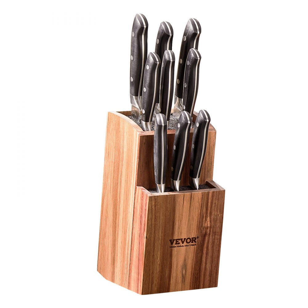 GM23020 - Acacia Wood Universal Knife Holder with Two-Tier Design
