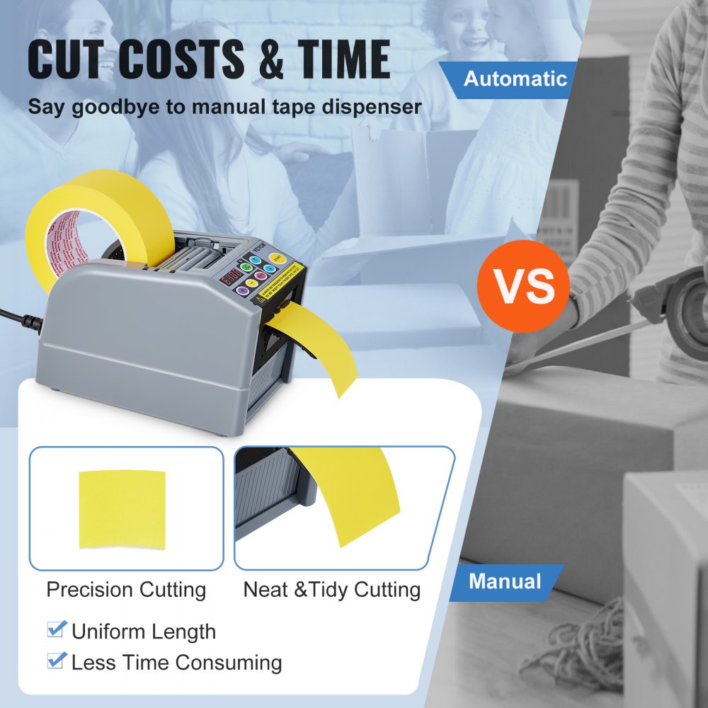 AT-60 - VEVOR Dual Tape Dispenser with 2.36" Width & Auto Mode