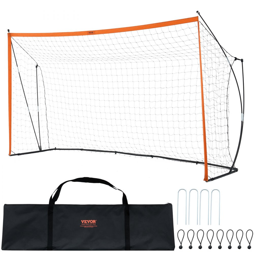 SSJ12X6 - Durable 0.5" Portable Soccer Goal with Carry Bag & Ground Nails