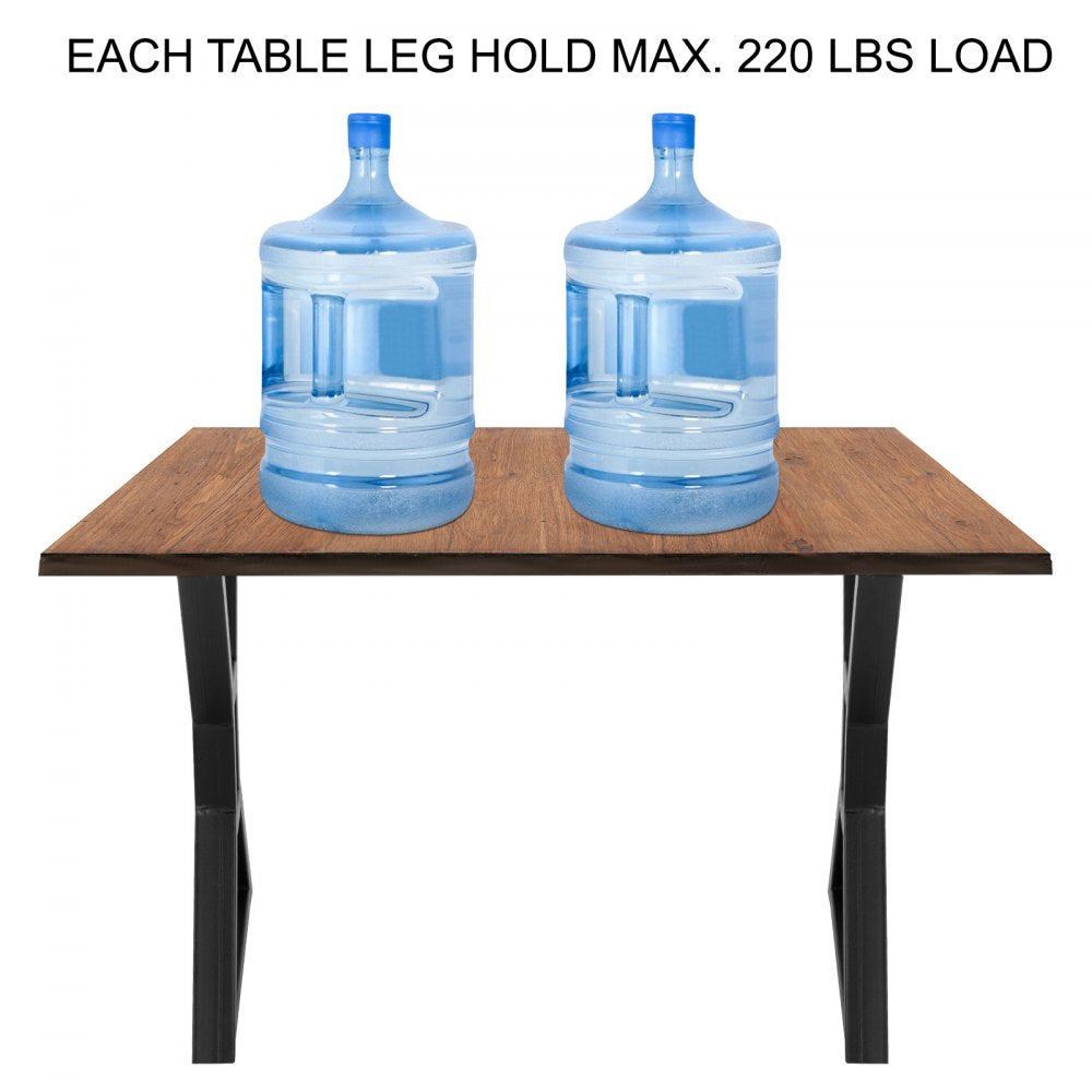 010315325074 - 28" Iron Dining Table Legs with Adjustable Feet