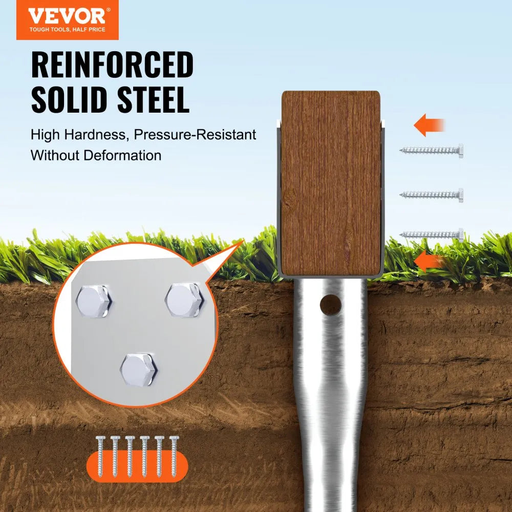 UX-3.5-27-1 - Durable No Dig Ground Anchor for 3.5" Timber, 27.56" Tall