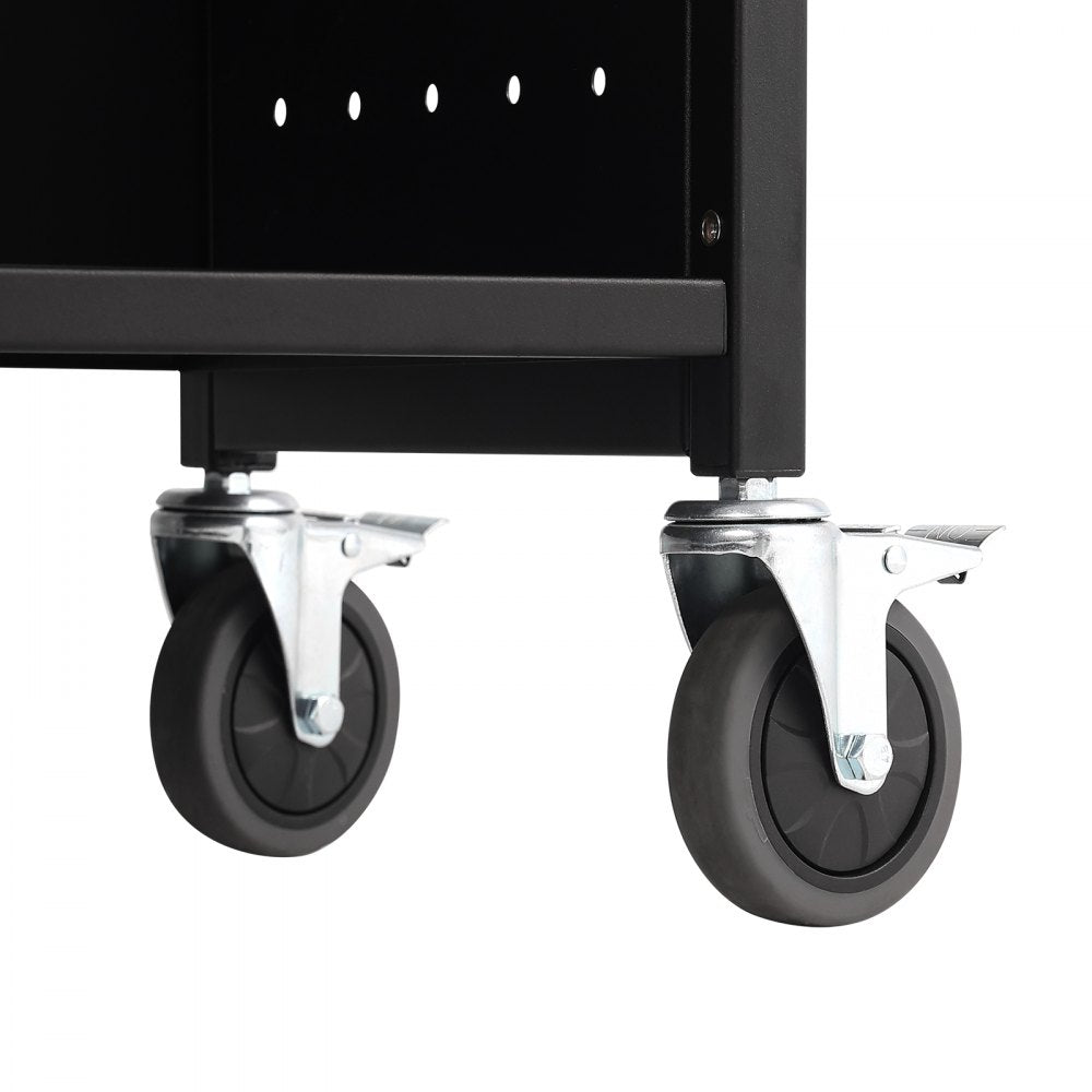 HXTC-V - Heavy-Duty Rolling Book Cart, 31.1" x 15.2" for Libraries
