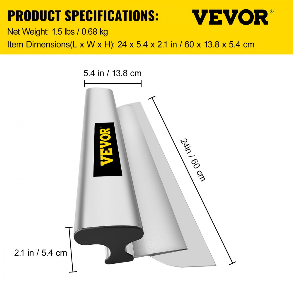 010157985874 - 24" VEVOR Skimming Blade for Smooth Wall Finishing