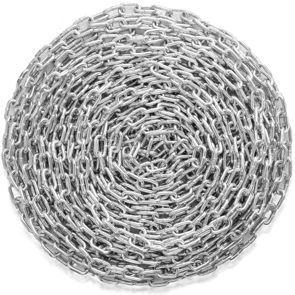 8mmX28M - Durable VEVOR Zinc-Plated Coil Chain for Heavy-Duty Tasks
