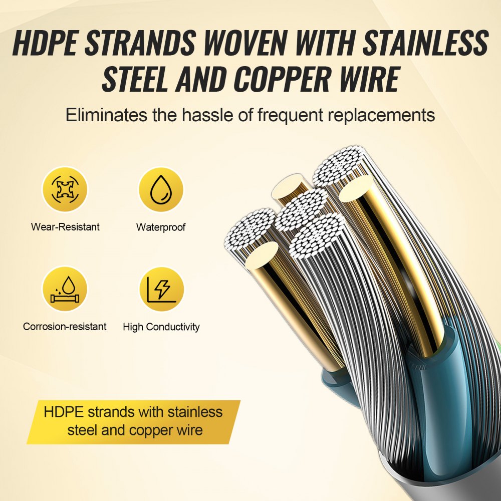 HTSS3 - 2625ft Portable Electric Fence Wire for Livestock Safety