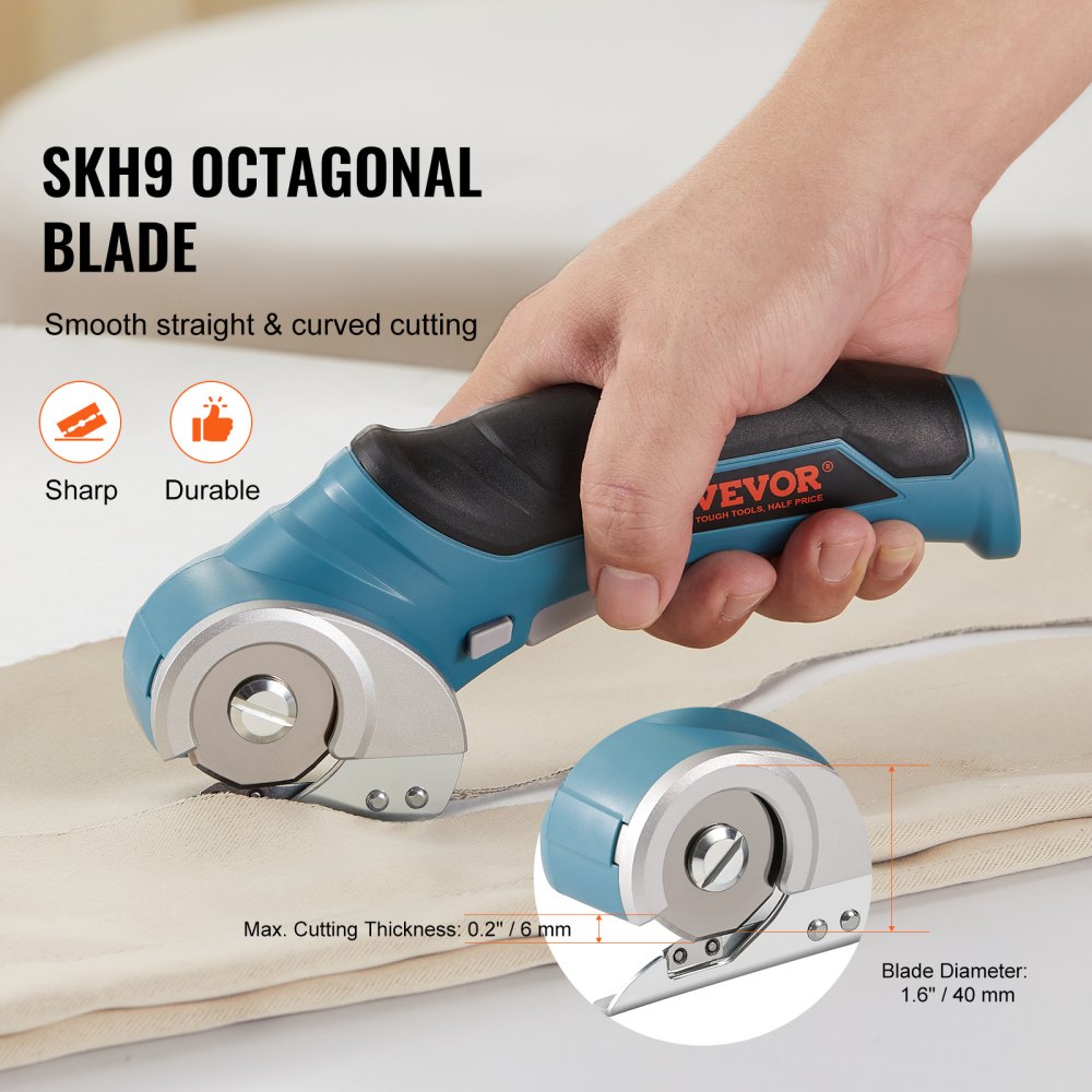 CSI36KB - VEVOR 1.6" Cordless Electric Scissors with Automatic Sharpening