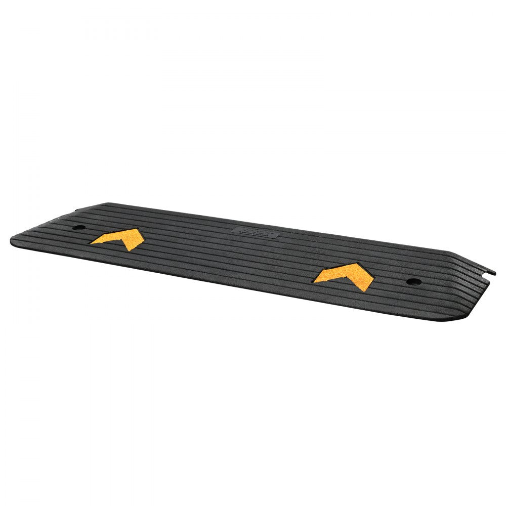 B001 - Durable 1" Rise Rubber Wheelchair Ramp with Non-Slip Surface