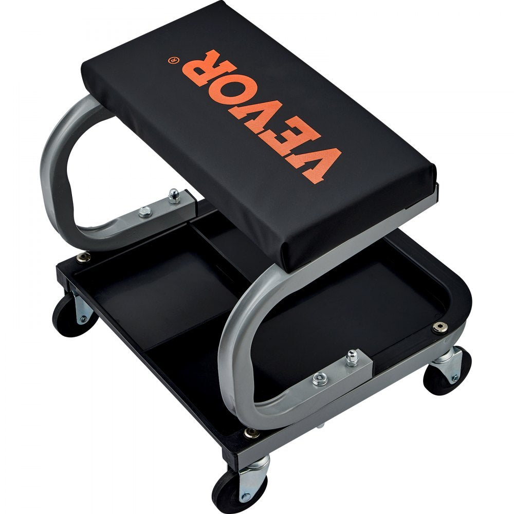 010174206832 - Durable 250 lb Garage Stool with 360° Casters