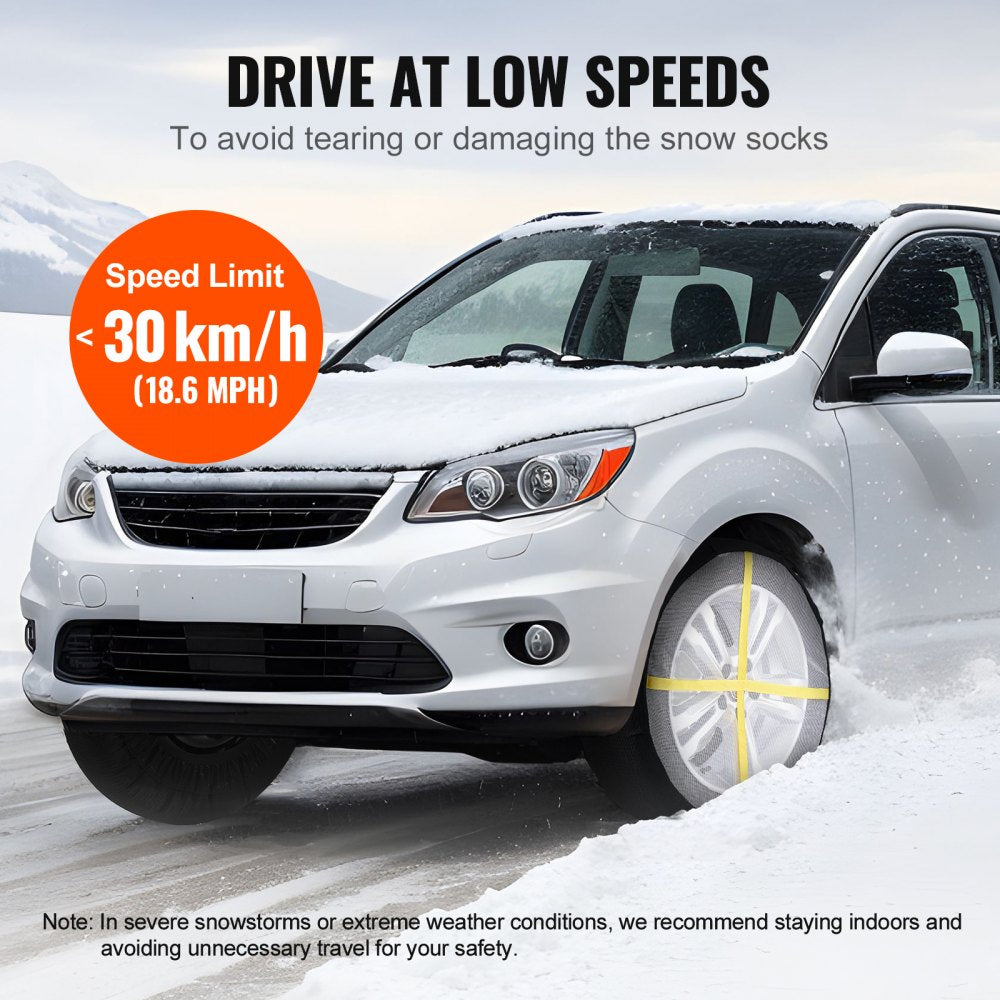 BHS11 - VEVOR Snow Socks for Increased Grip & Tire Protection in Winter