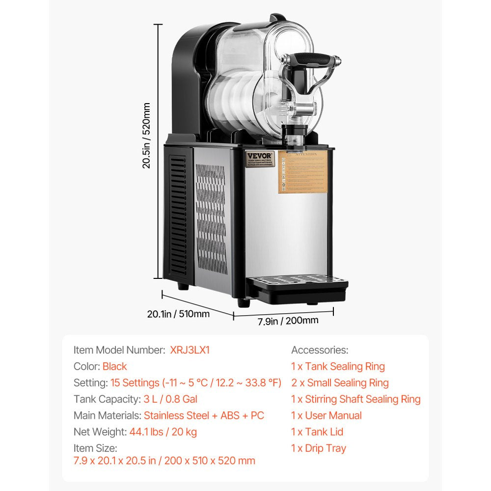 010427027453 - 3L Slushy Machine for Bars & Cafes, Upgraded Cooling System