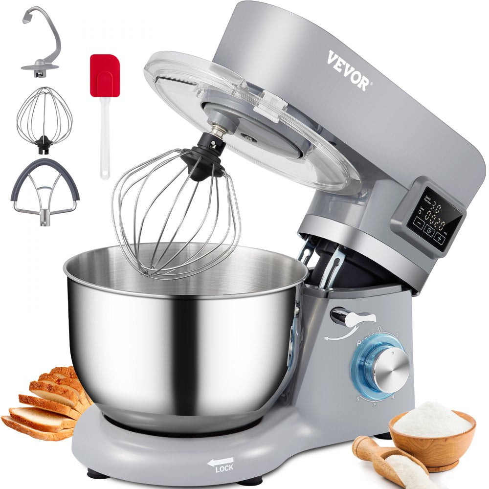 SM-1503HL - 5.8 Qt VEVOR Stand Mixer with 660W Power & Tilt-Head Design