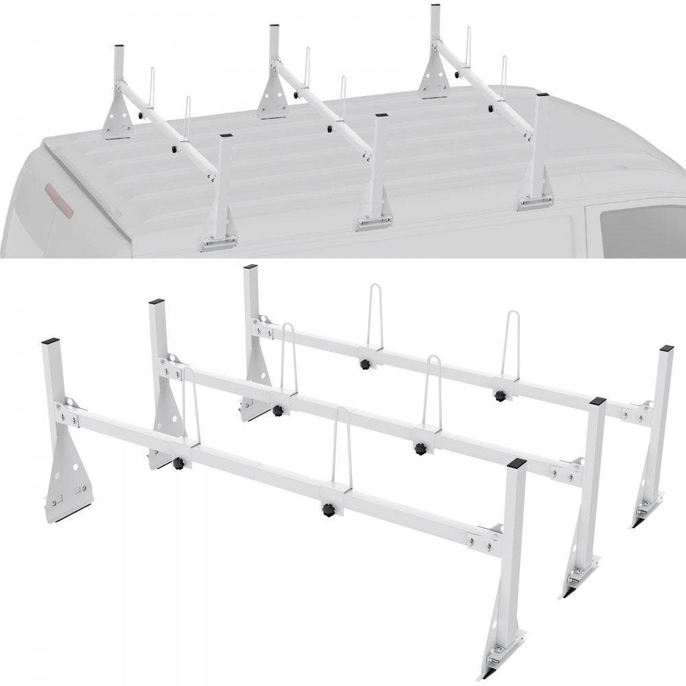 BYCD-012 - Adjustable Q235 Van Ladder Rack, Max 800 lbs Load Capacity
