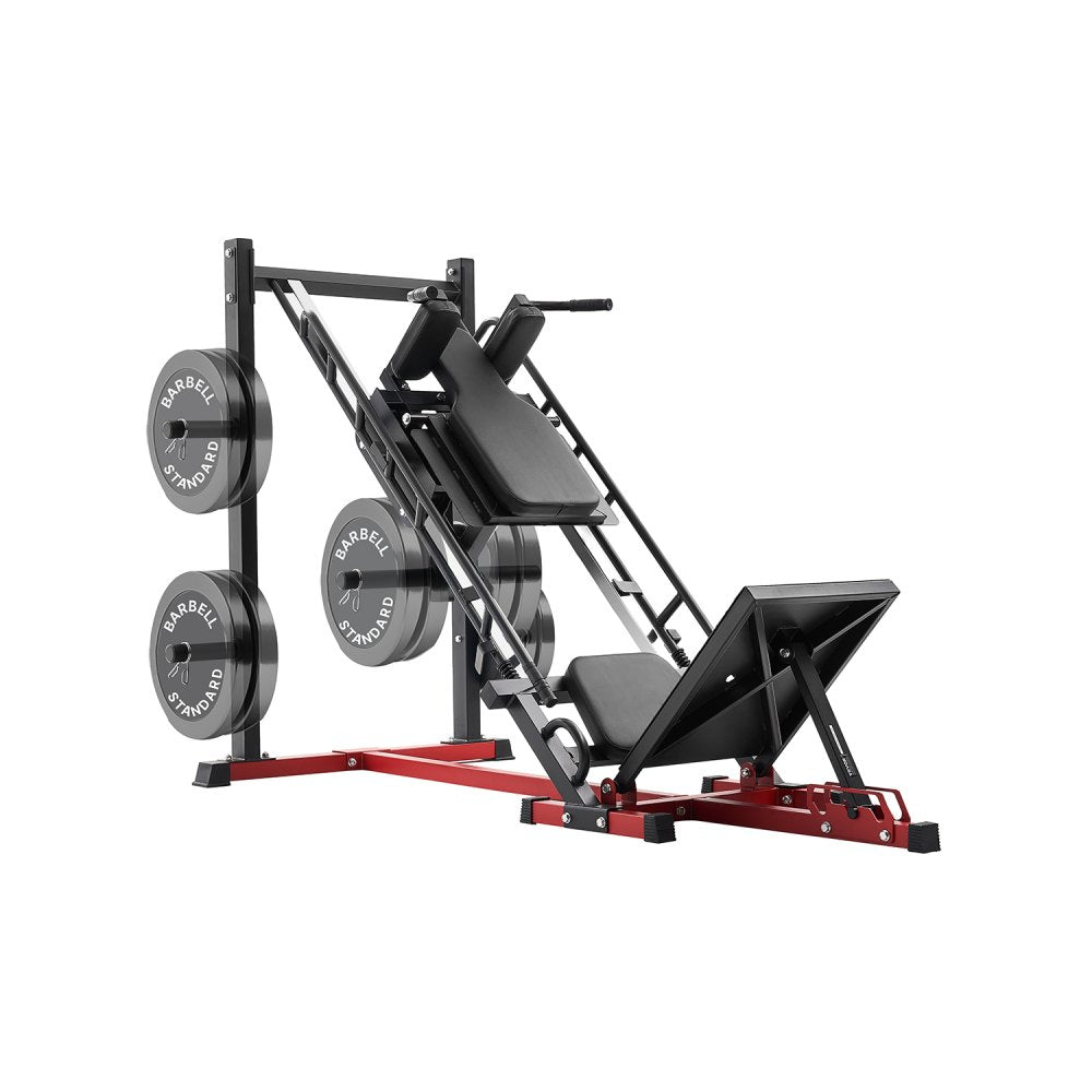 HM1904 - Durable 2000lbs Hack Squat & Leg Press Machine with Adjustable Backrest