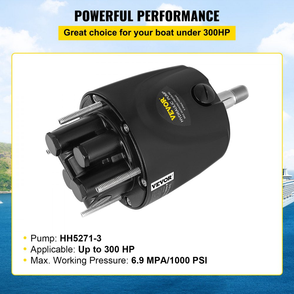 HH5271-3 - VEVOR Aluminum Hydraulic Steering Helm for Easy Installation