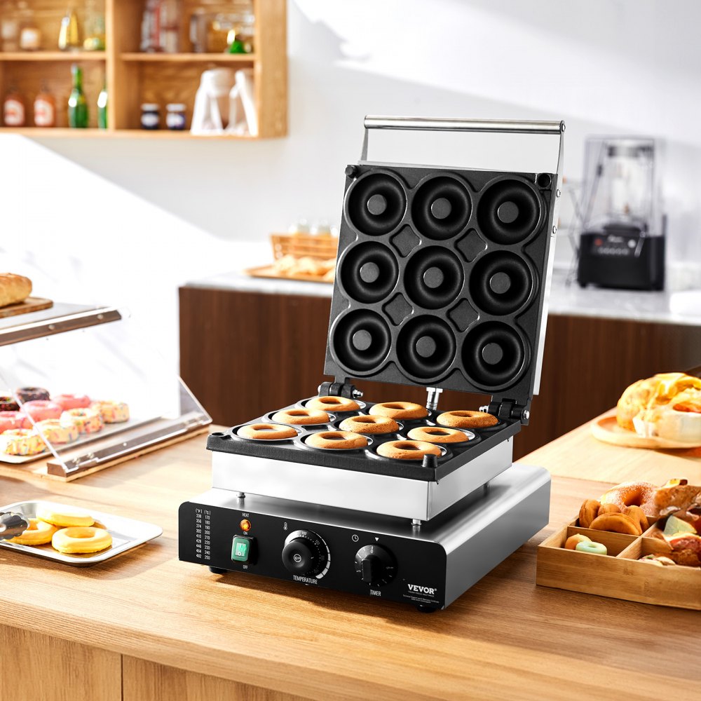 HT-9A - Commercial 9-Hole Electric Donut Maker with Non-Stick Surface