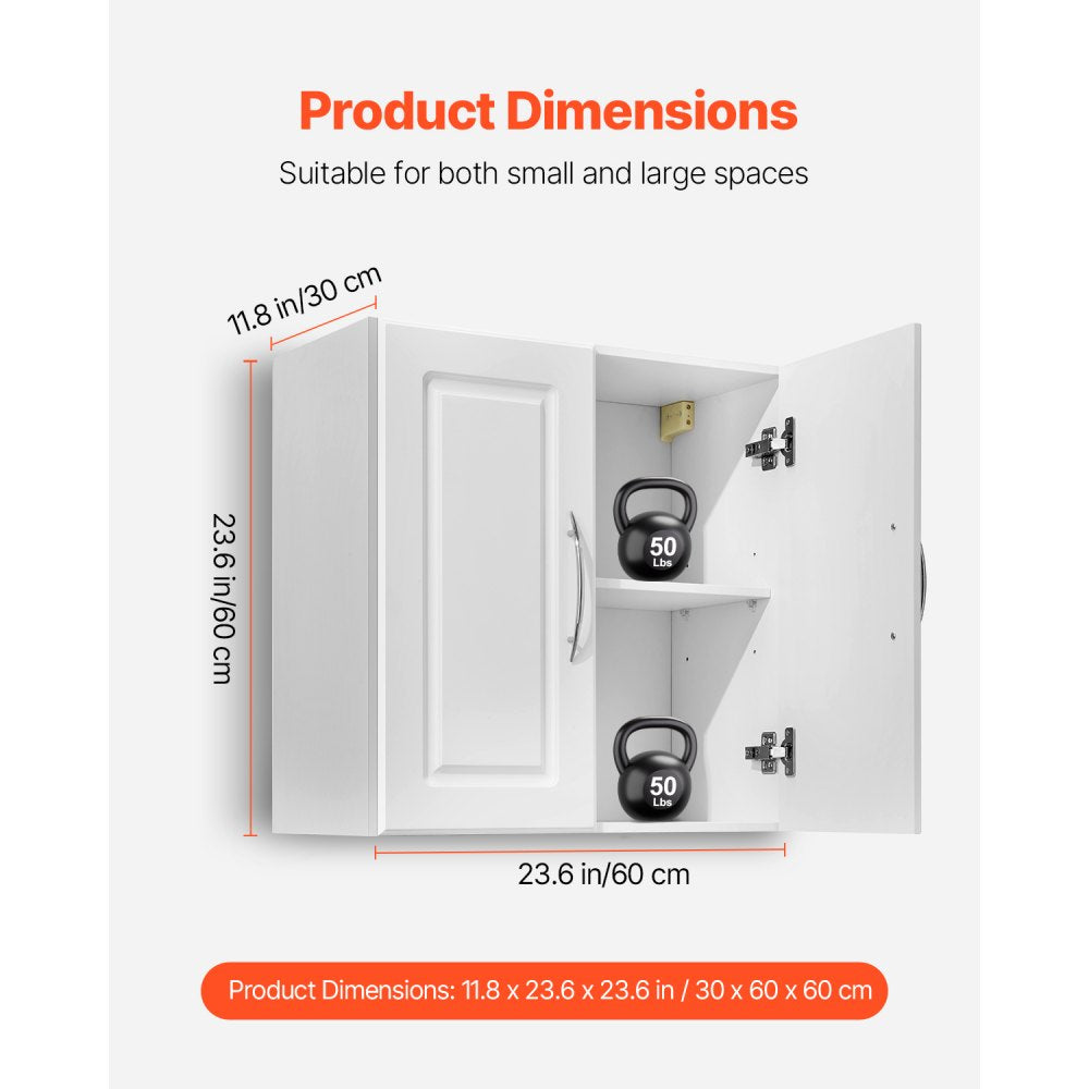 XYFG-02 - Space-Saving Wall-Mounted Cabinet with Adjustable Shelves