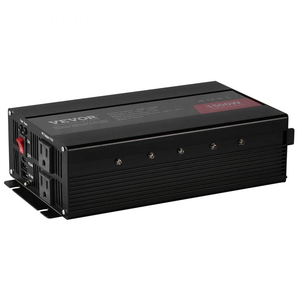 SGM-1500W - 1500W VEVOR Inverter for Home Electronics, DC 12V to AC 120V
