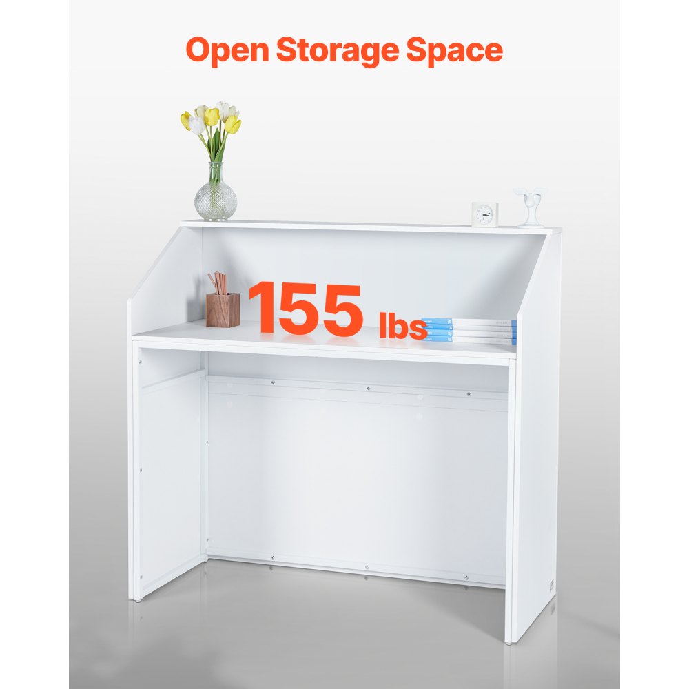 KLFD-05 - Modern MDF Reception Desk, 46.46"x19.69"x43.90", Elegant Design