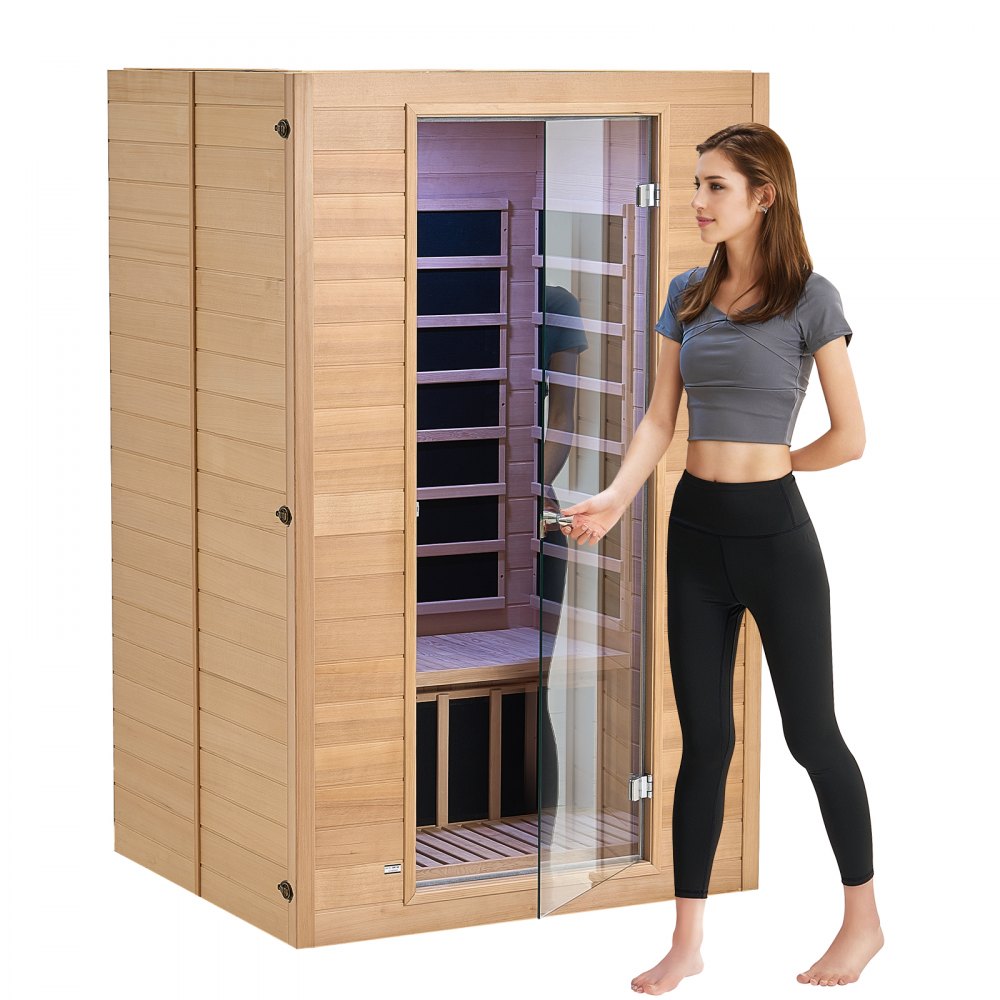 FRB-2M3 - 1800W Far Infrared Wooden 2-Person Sauna for Relaxation