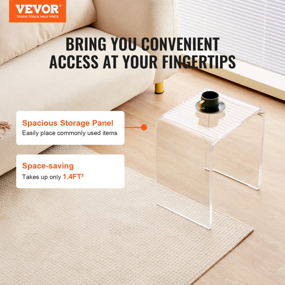 JYFE-002S - Durable 16.3 x 12 Acrylic End Table for All Décors