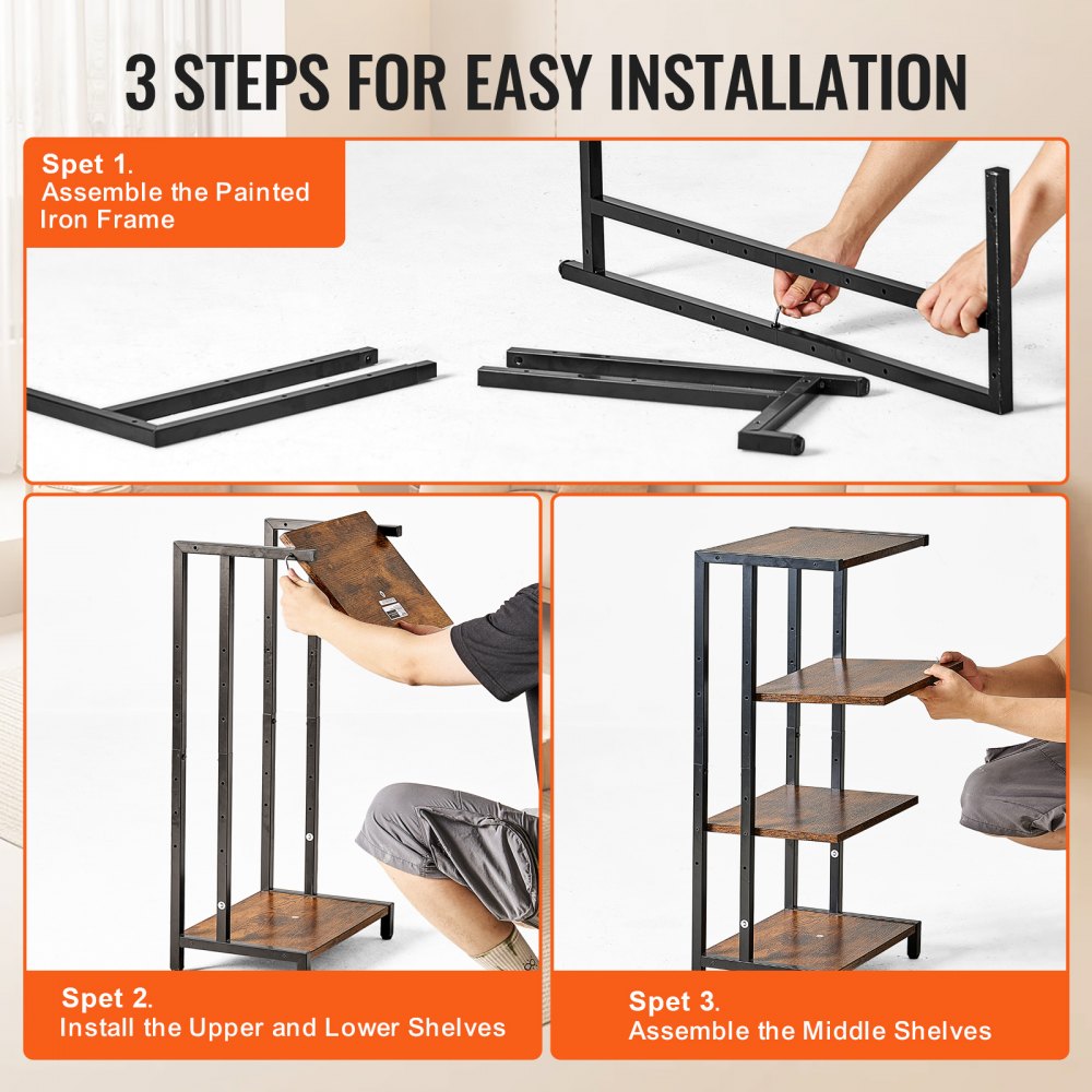 CSF-MS24305 - 4-Tier AV Stand with Adjustable Shelves & Cable Management