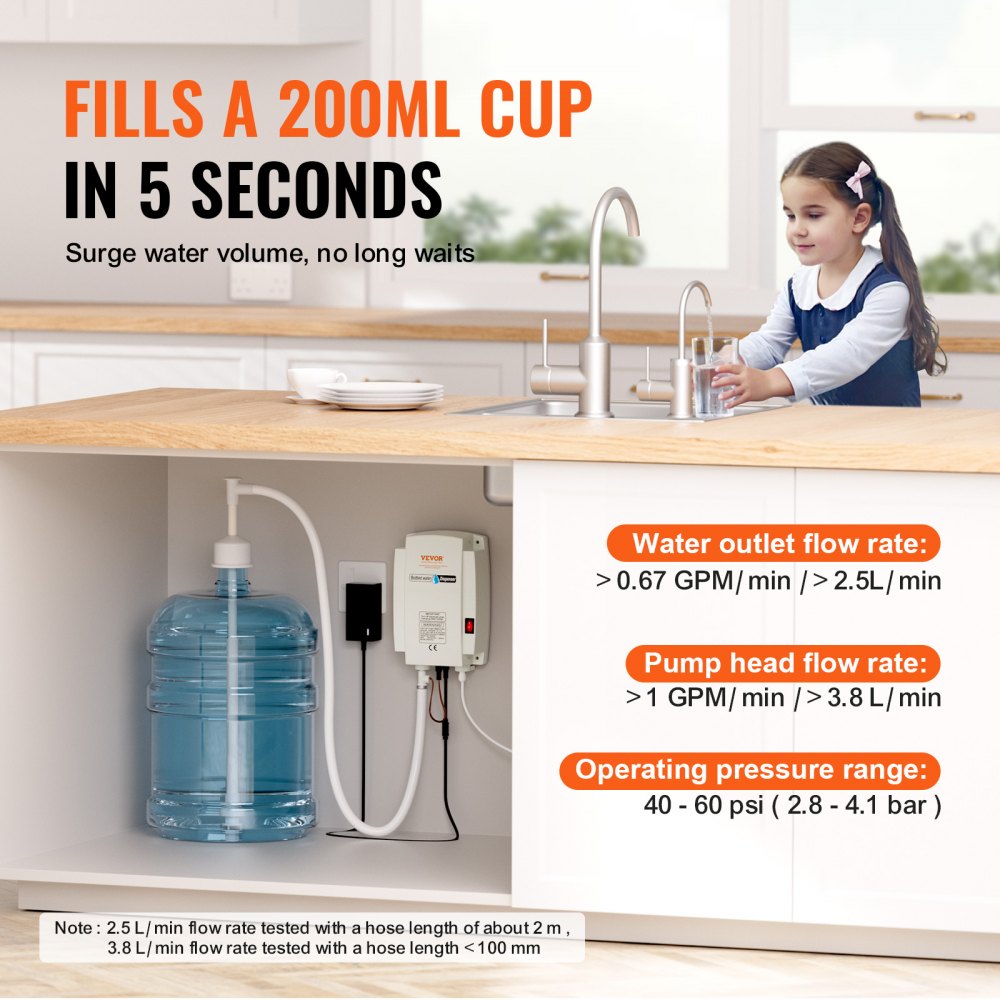 010312850941 - VEVOR High Flow 20ft Water Dispenser Pump for Home & RV