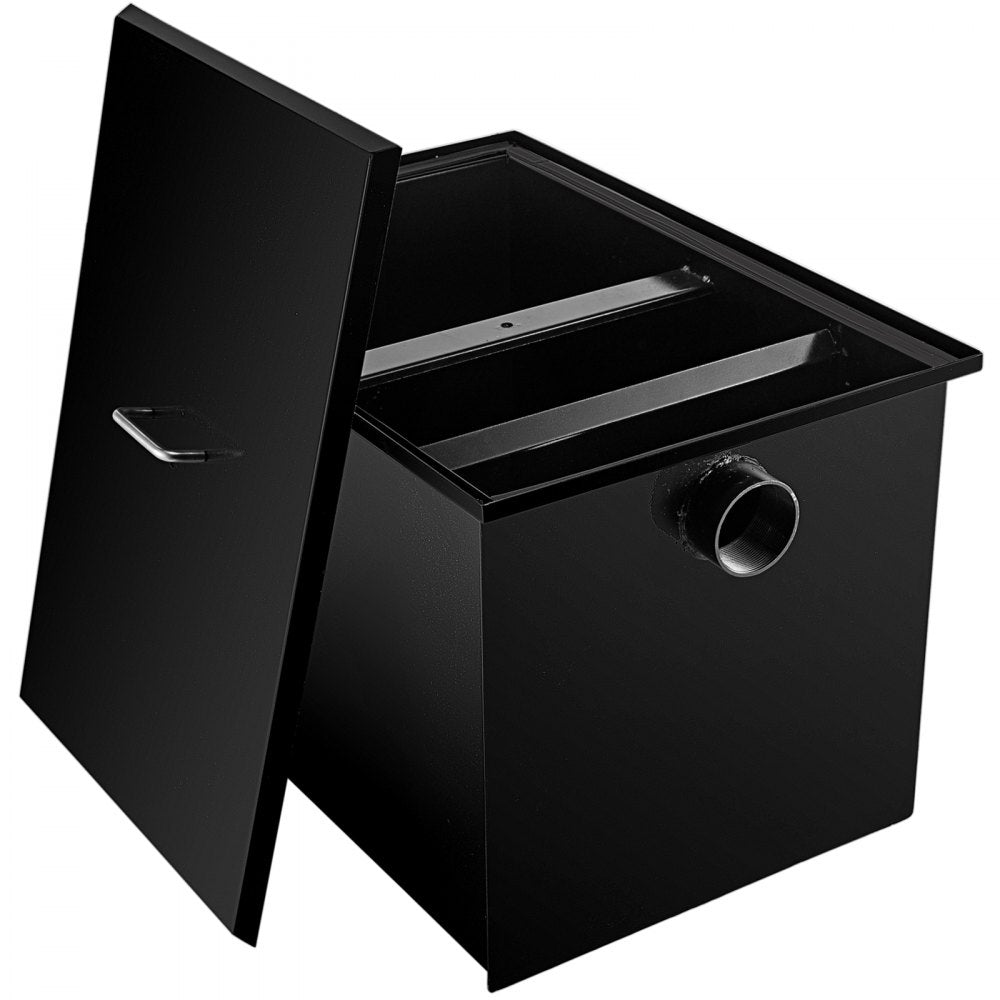 70LB Grease Interceptor - Durable 35 GPM Carbon Steel Waste Filtration System
