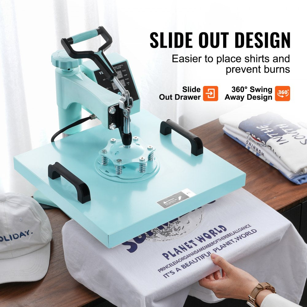 SJY-H15151M - 5-in-1 Heat Press Machine for T-Shirts, Mugs & More