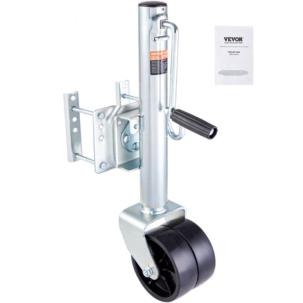 MJ-1500B-DWJ - 35.3 in Heavy-Duty Trailer Jack with PP Wheels 1500 lb Capacity