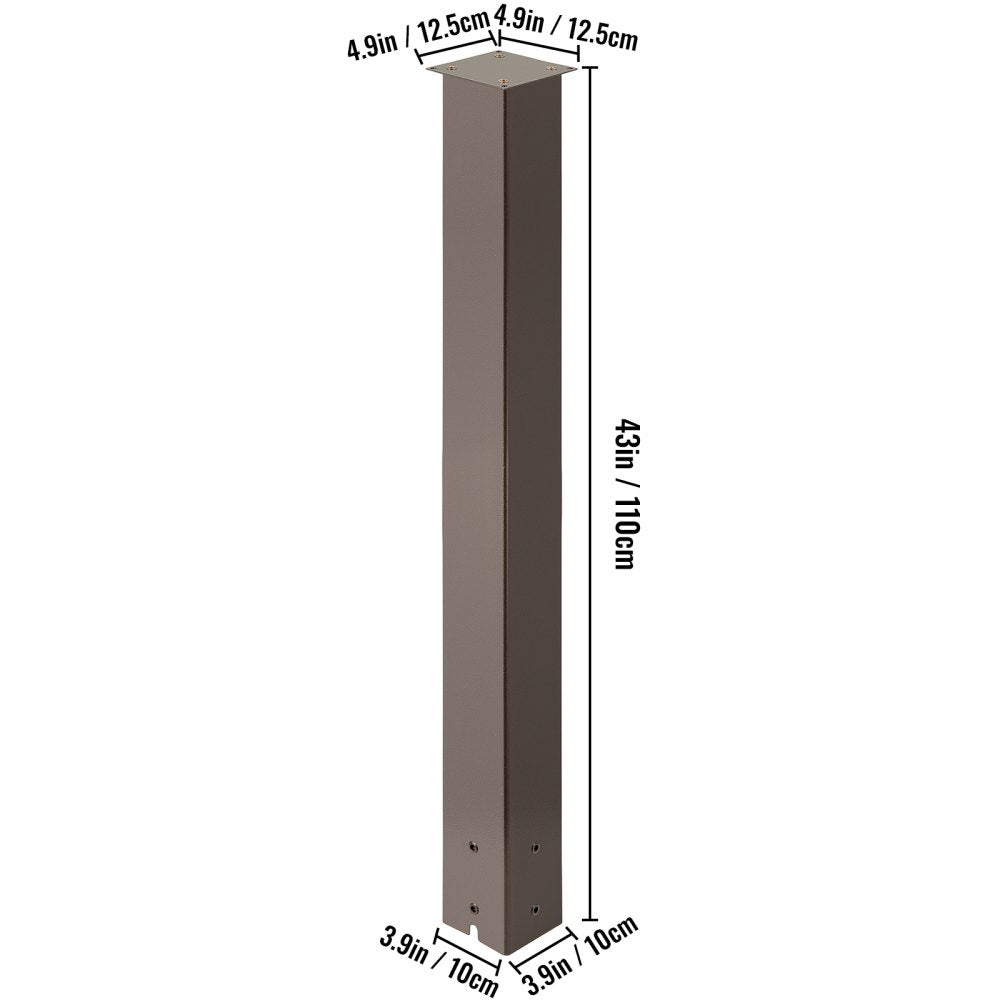 VV-YXZ-ZCJ 34YCQTS - Durable Steel Mailbox Post with Easy Installation
