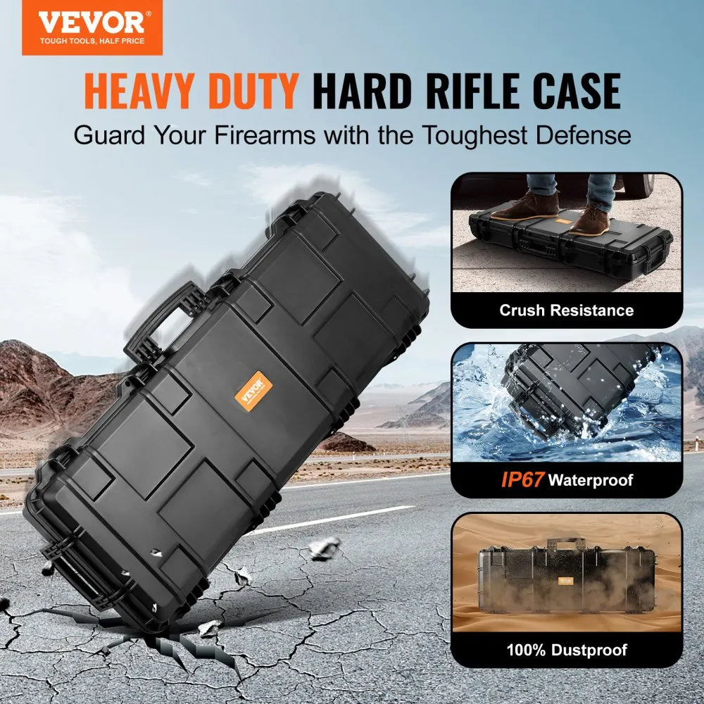 1043513 - 42" Waterproof Tactical Hard Case with Customizable Foam Layers