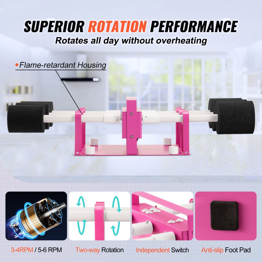 KH-D106-2 - 6-Cup Tumbler Turner for DIY Epoxy Crafts